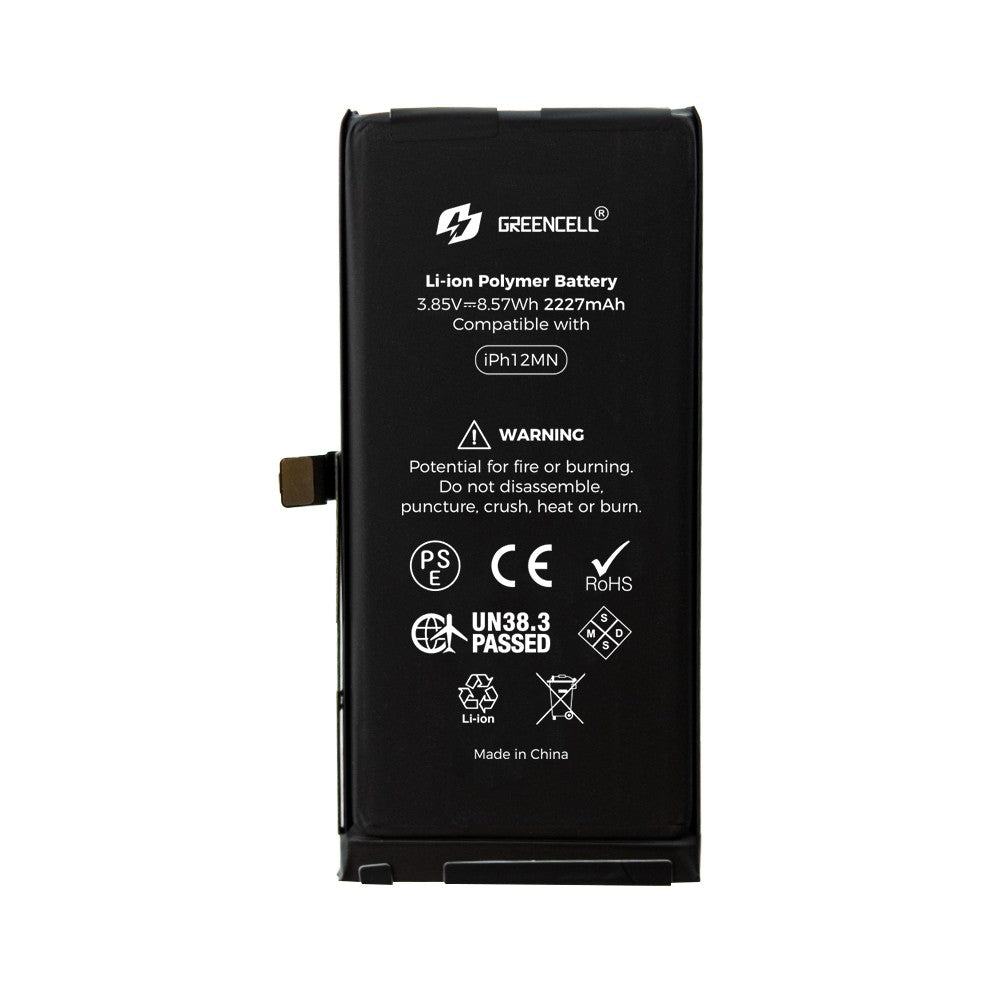 (2227mAh) iPhone 12 mini Replacement Battery with Adhesive Strips (2227mAh) iPhone 12 mini Replacement Battery with Adhesive Strips